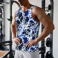 thumbnail image 5 of Balery Blue Lightning2 Pattern Men's Workout Tank Top Gym Muscle Tee Fitness Bodybuilding Sleeveless T Shirt Quick Dry Fit Muscle Tank Top Slim-Fit Tank-XX-Large, 5 of 7