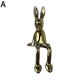 thumbnail image 2 of Conejo sentado, conejo dorado sentado para estante, figura de conejo de cerámica galvanizada, 2 of 5