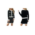 thumbnail image 2 of Womens 2 Piece Preppy Cardigan Skirt Outfits Casual Long Sleeve Button Down Knit Top Bodycon Skirt Set, 2 of 6