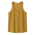 thumbnail image 6 of Babysbule Women's Sleeveless V Neck Button Tank Top Cotton Crinkle Fabric Loose Casual Summer Blouse for Daily Wear Dating Vacation Work, 6 of 6