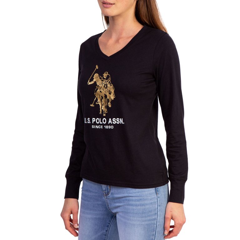 POLO RALPH LAUREN JERSEY LONG-SLEEVE SHIRT, Women's T-shirt