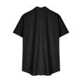 thumbnail image 4 of Men's Ice Silk Business Shirt Anti-Wrinkle Quick-Drying Solid Tee Short Sleeve Lightweight Casual Work Tops, 4 of 6