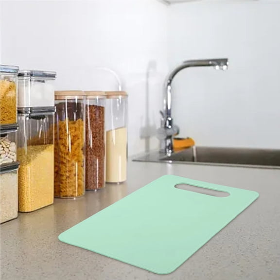 Cooking Utensils Nonslip Chopping Board Food Cutting Block Mat for Kitchen Prep and Safe Food Handling, 11.42*7.84 inch, Mint Green