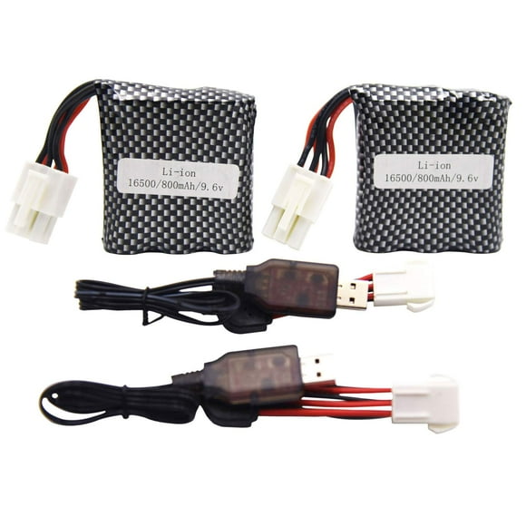 Blomiky 2 Pack El-6P 9.6V 800Mah Li-Ion Battery 15-Dj02 15-Dj03 Fit For 9120 S913 S916 S911 S912 9123 9112 1/12 Race Car El-6P 9.6V Battery 2