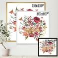 thumbnail image 4 of Wildflowers With Vintage Old Letters 36 in x 36 in Framed Painting Canvas Art Print, by Designart, 4 of 5