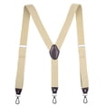 thumbnail image 4 of SGFCWSX Men's Y-Back Suspenders, Adjustable 4-Clip Elastic Formal Casual Beige, 4 of 4
