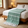 thumbnail image 4 of Beach Towel With Tassels 8 Colors Available Striped Quickly Dry Lightweight Bath Towel For Travel Swimming Pool Camping Picnic, 4 of 7