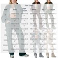 thumbnail image 3 of Women's 2 Piece Casual Tracksuit Outfit Set Full Zip Long Sleeve Bomber Jacket and Loose Straight Leg Pants Loungewear Sweatsuits Army Green, 3 of 5