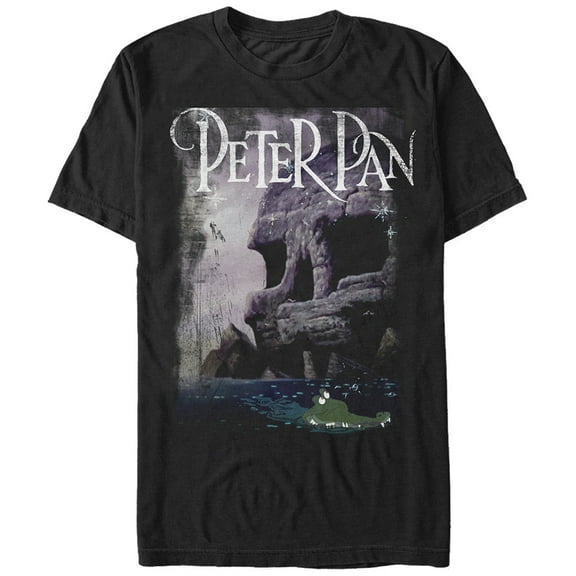 Men's Peter Pan Skull Rock Graphic Tee Black Small