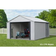 Arrow Murryhill 12 x 17 x 9 ft Grey Steel Garage