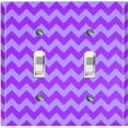thumbnail image 1 of Metal Light Switch Plate Cover Chevron Purple Zig Zag Lines Pattern CHV003, 1 of 13
