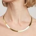 thumbnail image 2 of 14K Yellow Gold Herringbone Chain Necklace 3MM-6MM, Real 14K Gold, Next Level Jewelry, 2 of 4