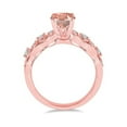 thumbnail image 3 of Perfect 1.50 Carat Round Morganite and Diamond Halo Engagement Ring in 14k Rose Gold morganite & diamond engagement ring, 3 of 3