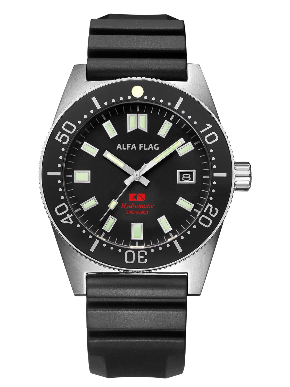 ALFA FLAG Hydromatic 200m/660ft Diver Watch Professional Automatic
