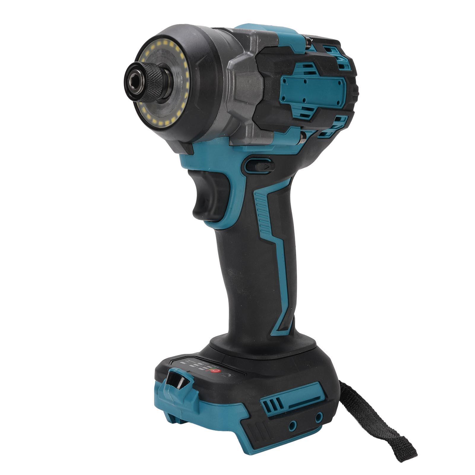 Yajisi 1/4in Cordless Impact Wrench - 550Nm High Torque Driver with 3 Speeds, LED Work Light, Compatible with BL1840 Lithium Battery