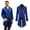 Blue, variant on MYATED Medieval Steampunk Tailcoat for Men,Gothic Victorian Frock Coat Renaissance Pirate Jackets Halloween Party Cosplay Costumes,Black,S