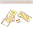 thumbnail image 4 of Accessoires pour maison de poupée, mini meubles, chaise de plage pliable pour poupée à l'échelle 1/12 (rayure jaune), 4 of 4