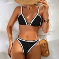 thumbnail image 2 of DHFJKG Two Piece Swimsuits Women Color Block Bikini Set High Waist Bottom Beach Pool Party Summer Fashion Swimwear Versatile Beachwear, 2 of 9
