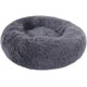 thumbnail image 1 of Cesta relajante ZHAOCHENG para gatos y perros pequeños cojín para cama de gato forma de donut gris oscuro, 1 of 5