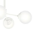 thumbnail image 6 of Hunter - Hepburn 4-light Matte White, Large Chandelier, Dimmable, Modern Style, Sputnik Shaped, for Bedrooms, Dining, Living Rooms - 19017, 6 of 11