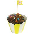 thumbnail image 1 of Wrapables® Standard Size Striped Cupcake Wrappers (Set of 60), Yellow, 1 of 4