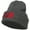 Dk Grey, variant on Turkey TUR Flag Embroidered Long Beanie - White OSFM
