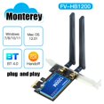 thumbnail image 2 of Tarjeta Wifi Pci-E Bt4.0 Para Macos Windows 7/8/10/11 802.11A/G/N/Ac Adaptador De Red Pci-E Pci Compatible Con Mac Wi-Fi Airdrop Handoff Instant Hotspot Macos Mimo Mac Os X Compatible De Forma Nativa, 2 of 5