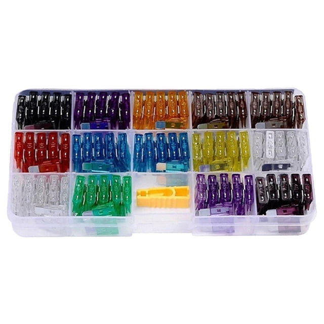 Kit surtido de fusibles para coche 100/140/300 Uds. Con estuche de almacenamiento útil para coche/RV/SUV