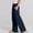 Navy, variant on Fesfesfes Women's Trendy Trousers High-Waisted Wide-Leg Dress Pants with Button Zipper Pleated Front Flowy Full-Length Office Pants(Navy,S)