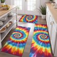 thumbnail image 2 of Colorful Tie Dye Mandala Pattern Kitchen Rugs Sets Of 3,Kitchen Runner Rugs Non Skid Washable,Decorative Kitchen Floor Mats for Kitchen,Sink,Laundry,17"x30"+ 17"x47" + 17"x59", 2 of 6