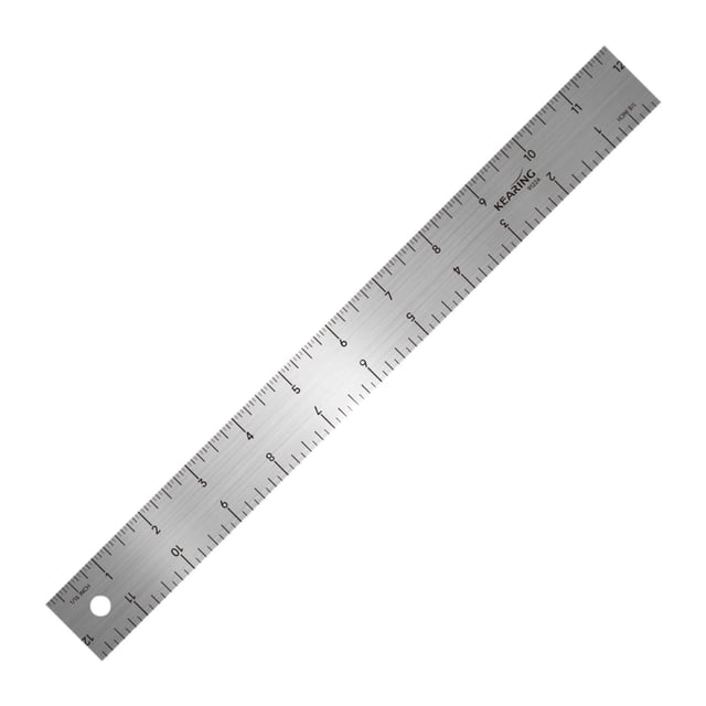 S SERENABLE Measuring Ruler with Hanging Hole Drawing Rule for Workshop Office Notebooks 30.5x3.2cm
