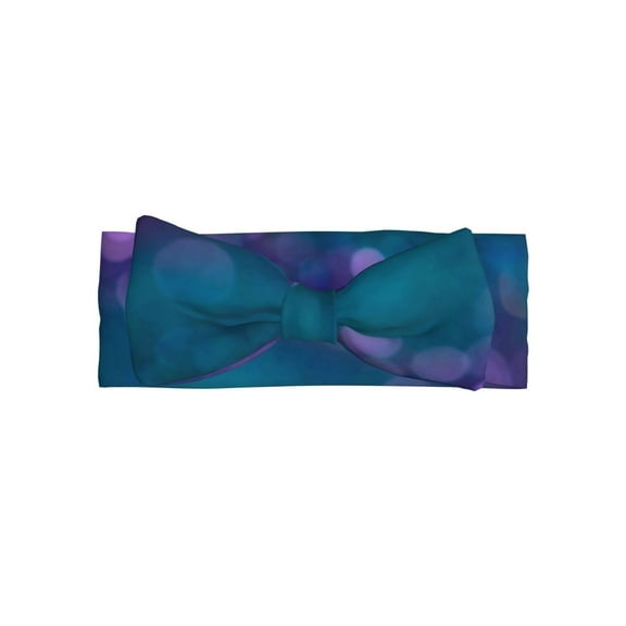 Balery Purple and Green Glitter Pattern Baby Headbands Hairbands Hair Bow Elastics for Baby Girls Newborn Infant Toddlers Kids