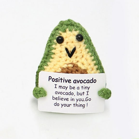 Handmade Mini Funny Positive Potato,Knitted Wool Doll with Positive Card for Cheer Up Gifts and Party Decorations, Cute Wool Positive Potato Crochet Doll