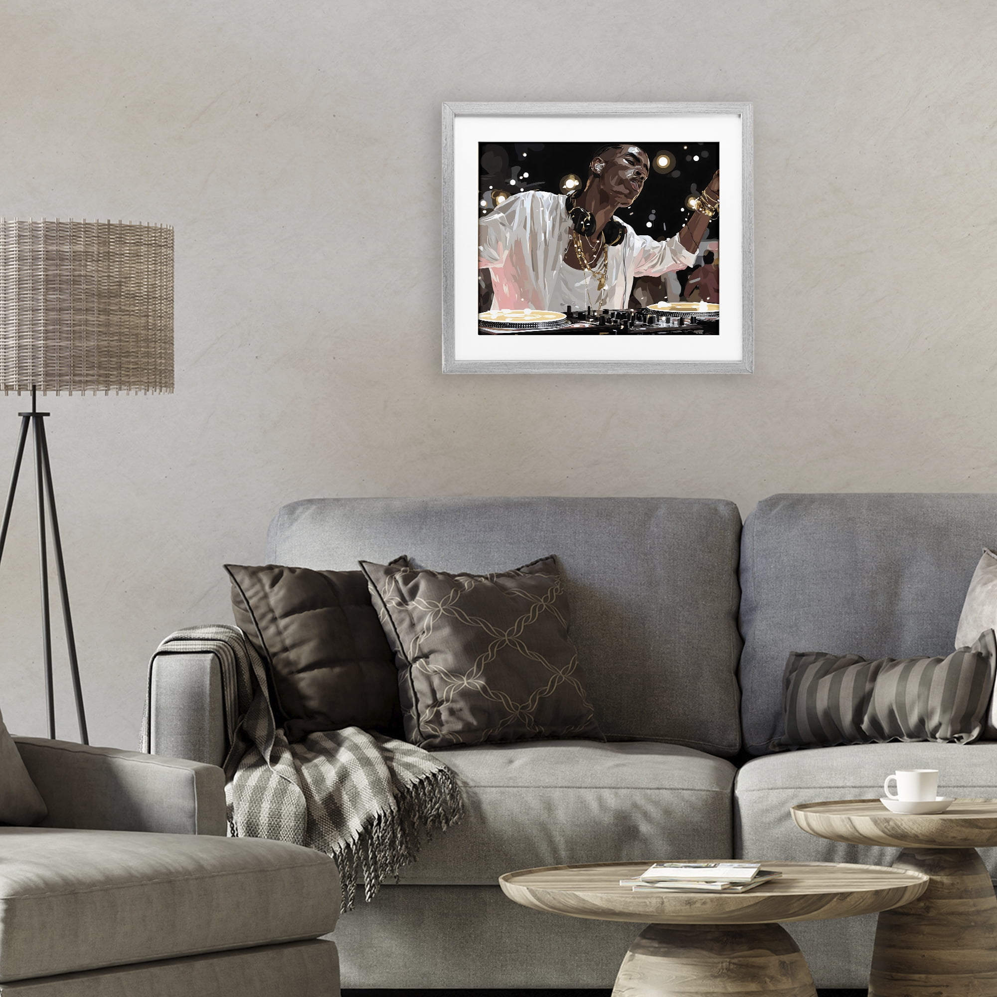 Stupell Industries Music In His Soul Gray Framed Print Under Glass, design by Franklyn Gregory