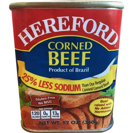 (2 Pack) Hereford Low Sodium Corned Beef, 12 oz