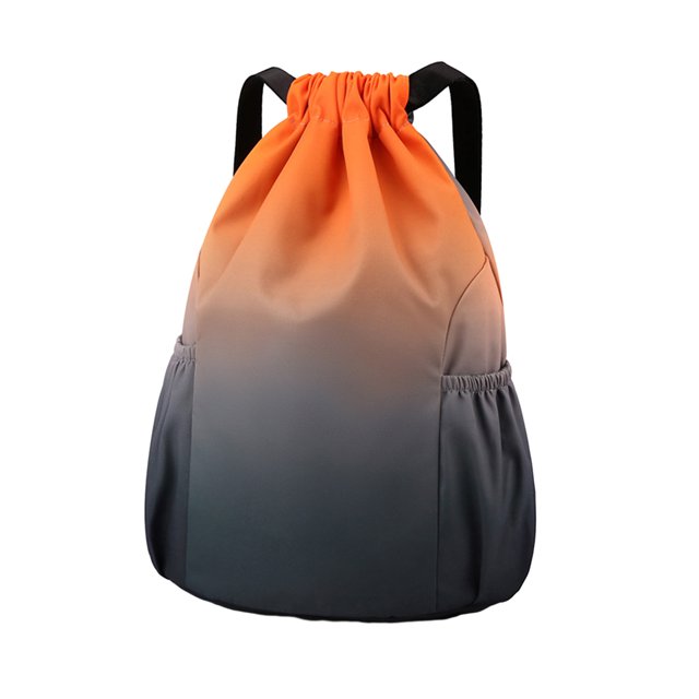 LYMAYTER Sports Backpack Gradient Color Drawstring Design Large Capacity Travel for Gym Yoga Fitness Outdoor Activities