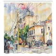 thumbnail image 3 of Ambesonne Urban Shower Curtain, City Street Watercolors, 69"Wx70"L, Multicolor, 3 of 3