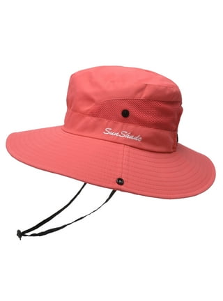 Sunvit Women's Bucket Hats- Adult Women Solid Sunshade Hat Fisherman's Hat  Basin Hat Outdoor Sun Hats #413 Watermelon Red