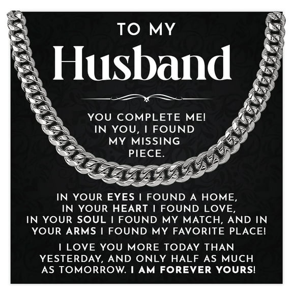 Husband Necklace Chain, Best Gifts For Husband, Anniversay Gift For Husband Gifts From Wife, Birthday Gift For Husband, Valentines Day Gifts For Husband, Wedding Gift For Him, Unique Gifts For Men