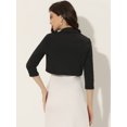 thumbnail image 3 of Bolero Shrugs para Mujer Collared Shrugs para Vestido Negro M, 3 of 6