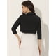 thumbnail image 3 of Bolero Shrugs para Mujer Collared Shrugs para Vestido Negro M, 3 of 6