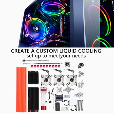 Anauto Water Cooling Set, PC Water Cooling,Computer Water-cooled Set PC Water Cooling Kit Parts Liquid Cool (Set (Best Water Cooling Kit 2019)