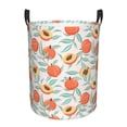 thumbnail image 1 of Balery Peach Cesta de ropa redonda con asas, impermeable, independiente, para ropa, juguetes, dormitorio y familia-Medium, 1 of 6