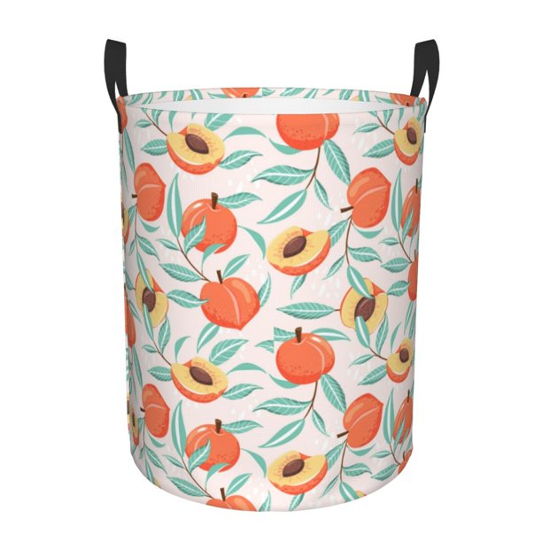 Fotbe Peach Cesto de Ropa con Asas, Cesto Impermeable de Gran Capacidad, Bolsa de Lavado para Dormitorio, Cesto de Ropa con Ruedas y Asas-Medium