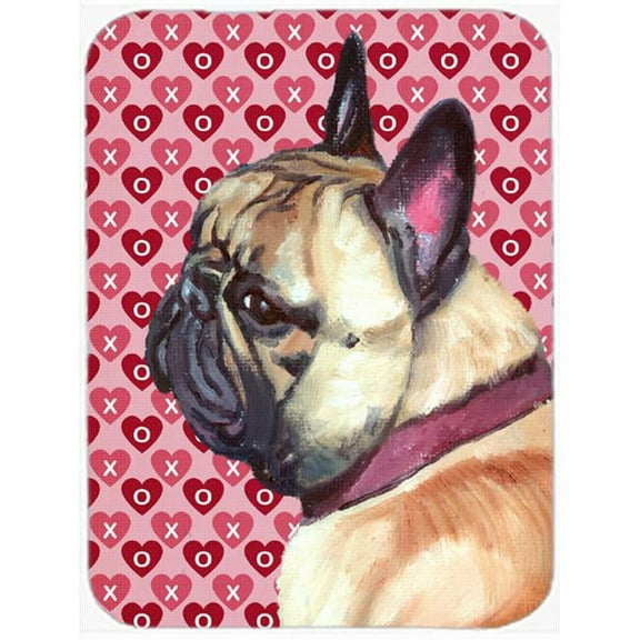 French Bulldog Frenchie Hearts Love And Valentines Day Mouse Pad, Hot Pad & Trivet