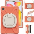 thumbnail image 3 of Funda colorida para Samsung Tab S6 Lite de 10,4 pulgadas con correa para el hombro, soporte de anillo ajustable grande y protección contra golpes., 3 of 5