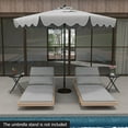 thumbnail image 4 of Costway 9 FT Patio Umbrella 2-Tier Market Table Umbrella with Sun-Protective Canopy Gray, 4 of 10