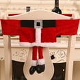 thumbnail image 3 of Ready 2022 Christmas Santa Claus Elf Legs Dining Chair Back Cover Kitchen Festive Decor, 3 of 7
