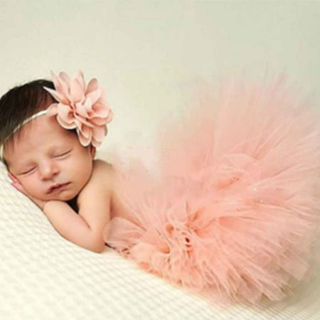 2019 Hot Sale Cute Princess Newborn Photography Props Infant Costume Outfit with Flower Headband Baby Girl Summer Dress