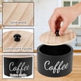 thumbnail image 4 of Tzdxfgl Wood Coffee Filter Holder with Lid for Counter, Large Coffee Pod Storage Container Coffee Bar Decor, Black, 4 of 11